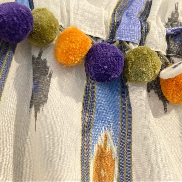 Anthropologie Ollari Pom Pom Boho Wide Leg Pants Sz S - Picture 8 of 12